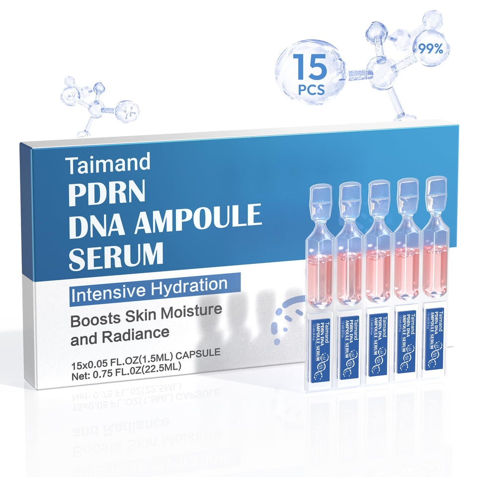 Taimand Salmon DNA PDRN serum ampoules box for portable daily skincare.