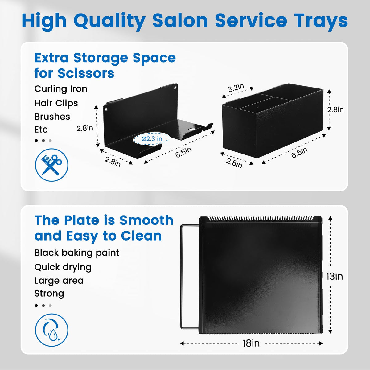 Takeashine Rolling Salon Tray with wheels demonstrates smooth, quiet mobility across a busy station.