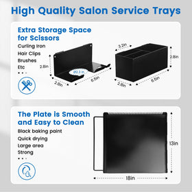 Takeashine Rolling Salon Tray with wheels demonstrates smooth, quiet mobility across a busy station.