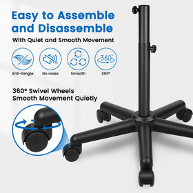Takeashine Rolling Salon Tray holder area image indicates versatile organization during quick styling.
