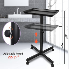 Takeashine Salon Tray adjustable-height provides ergonomic working height.