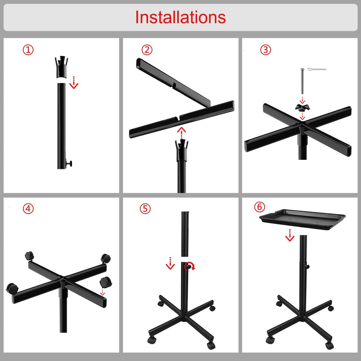 Takeashine Salon Tray assembly quick and disassembly for cleanups.