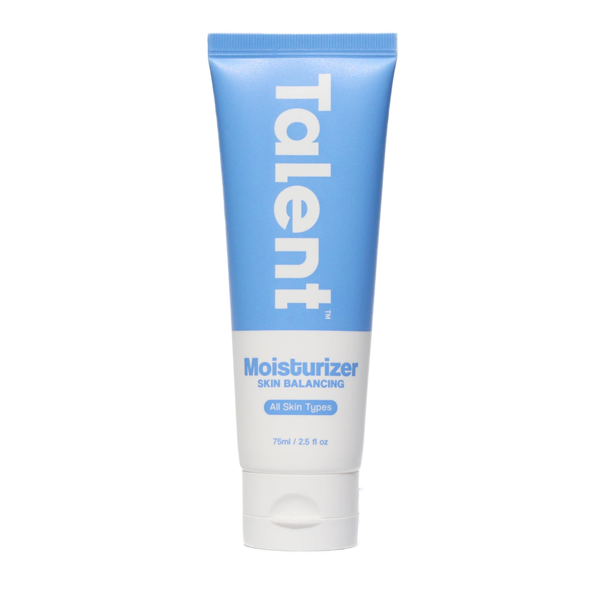 Talent Men’s Skin Balancing Moisturizer bottle showing fragrance-free hydration for daily use.