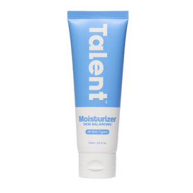 Talent Men’s Skin Balancing Moisturizer bottle showing fragrance-free hydration for daily use.