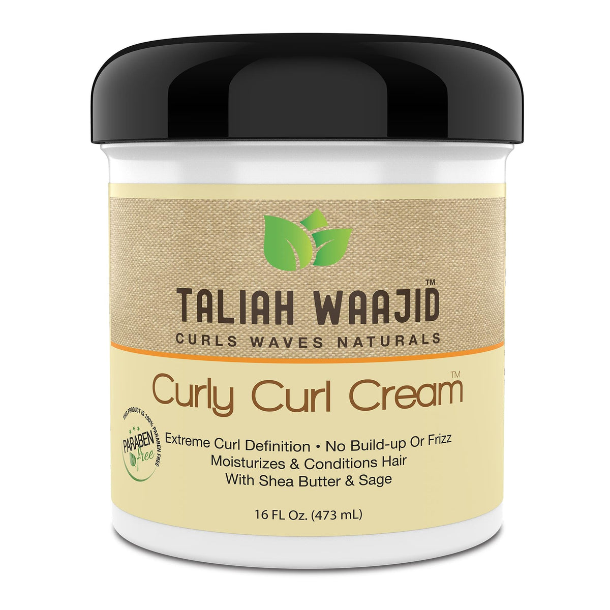 Taliah Waajid Extreme Curl Definition Gel is being applied for frizz control.