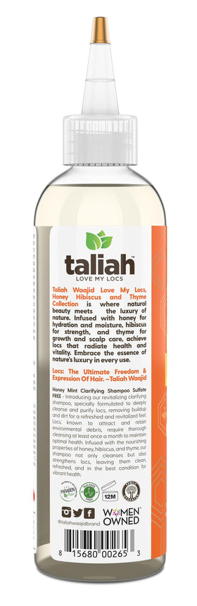 Taliah Waajid Love My Locs Honey Mint Shampoo pour demonstrates easy distribution