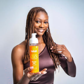 Loc definition graphic featuring Taliah Waajid Love My Locs Honey Set