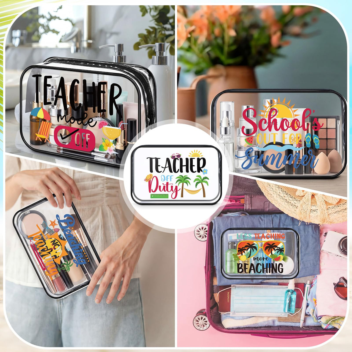 Tallew coconut tree design bag, colorful hues, great as a beach-to-gym organizer