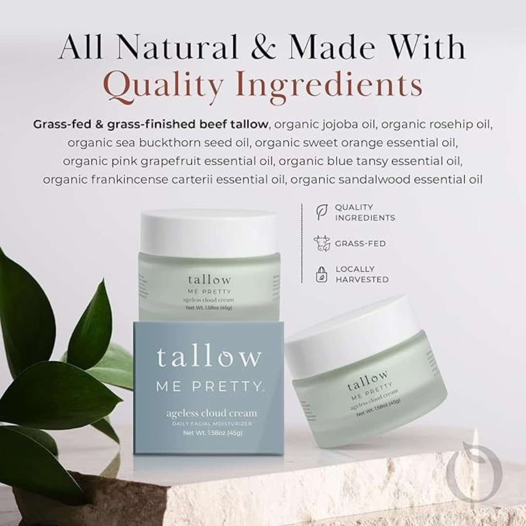 Creamy texture swatch of Tallow Me Pretty Ageless Cloud Cream