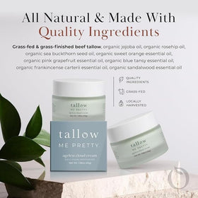 Creamy texture swatch of Tallow Me Pretty Ageless Cloud Cream