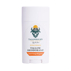 Tallowbourn extra-strength deodorant application for fast-drying freshness.