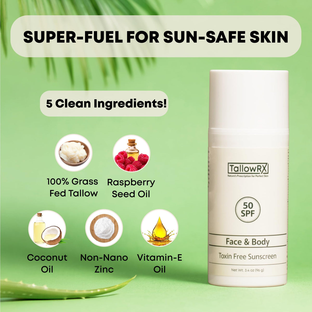 TallowRX reef-safe sunblock supports gentle protection during beach days.