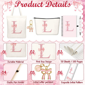Talltalk B6 spiral notebook with L monogram for notes and ideas