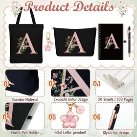 Talltalk floral monogram charm adds personal flair to keys or bags.