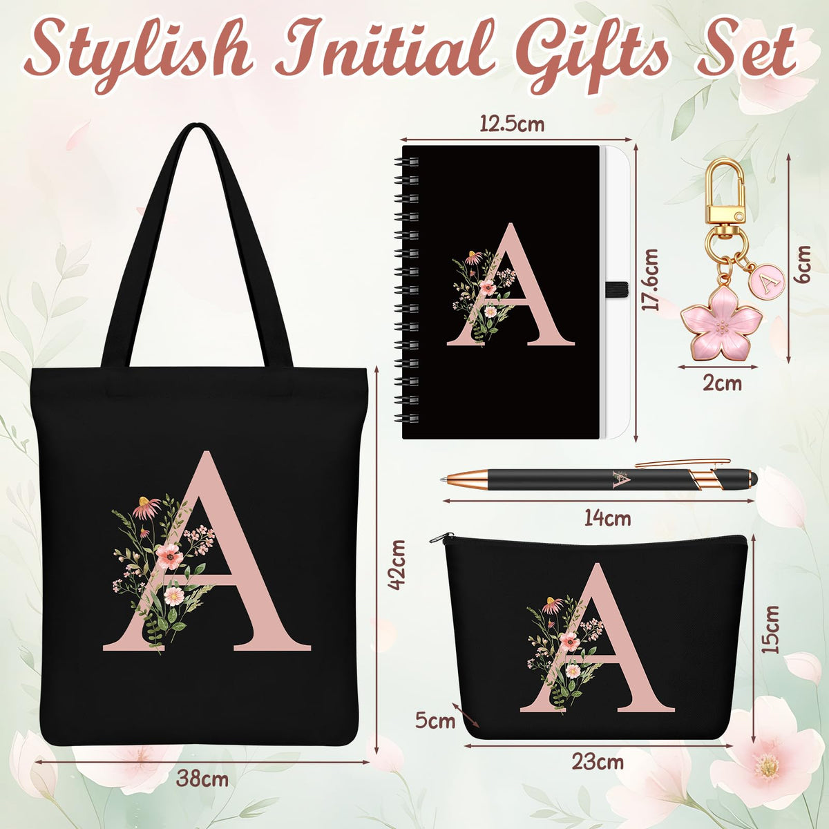 Talltalk black monogram shoulder bag for daily use with elegant A-theme details.