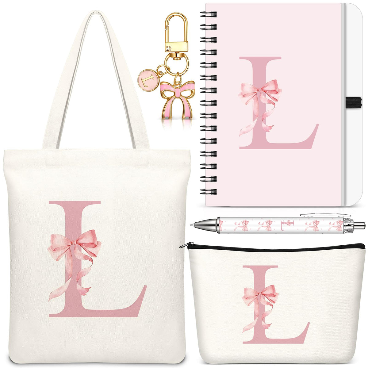 Talltalk initial cosmetic bag with L monogram for organized makeup on the go