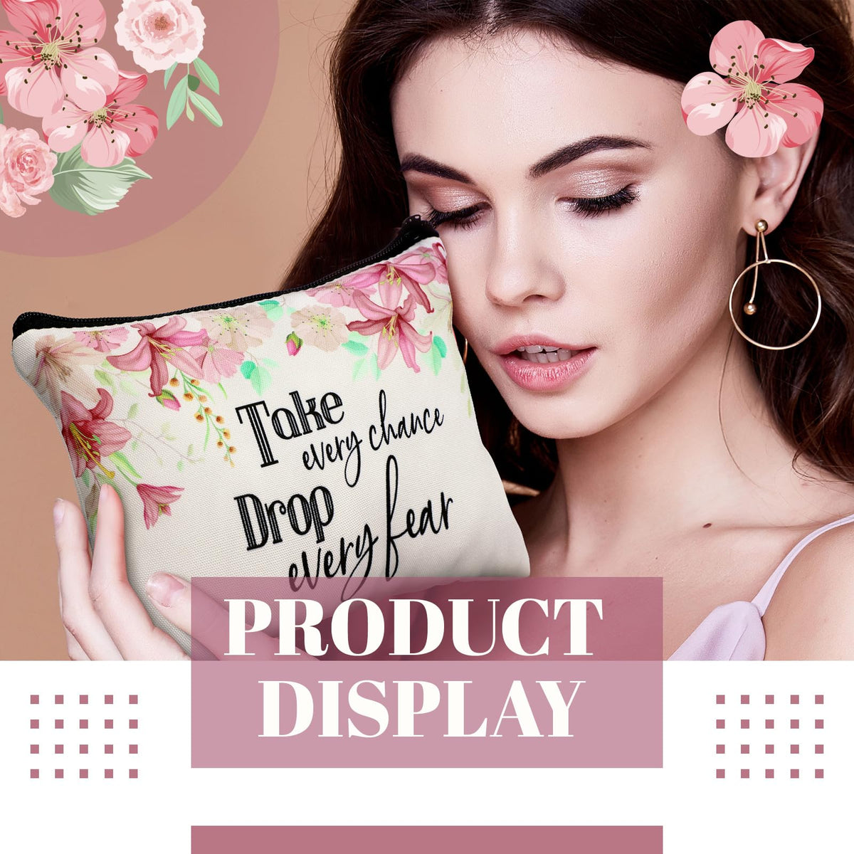 Talltalk canvas bag featuring inspirational flower design, bright and fade-resistant for lasting use.