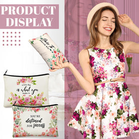 Talltalk zipper cosmetic pouch securely stores lipstick, keys, and small accessories.