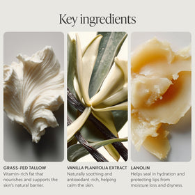 TALOVA lip balm application glides smoothly for comfortable everyday use.