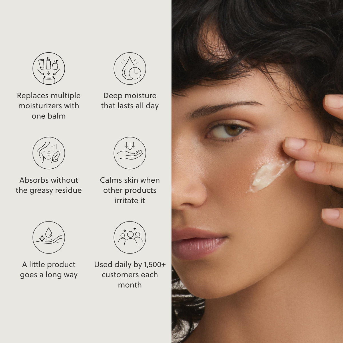 Close-up of TALOVA tallow texture for creamy, fast-absorbing feel.