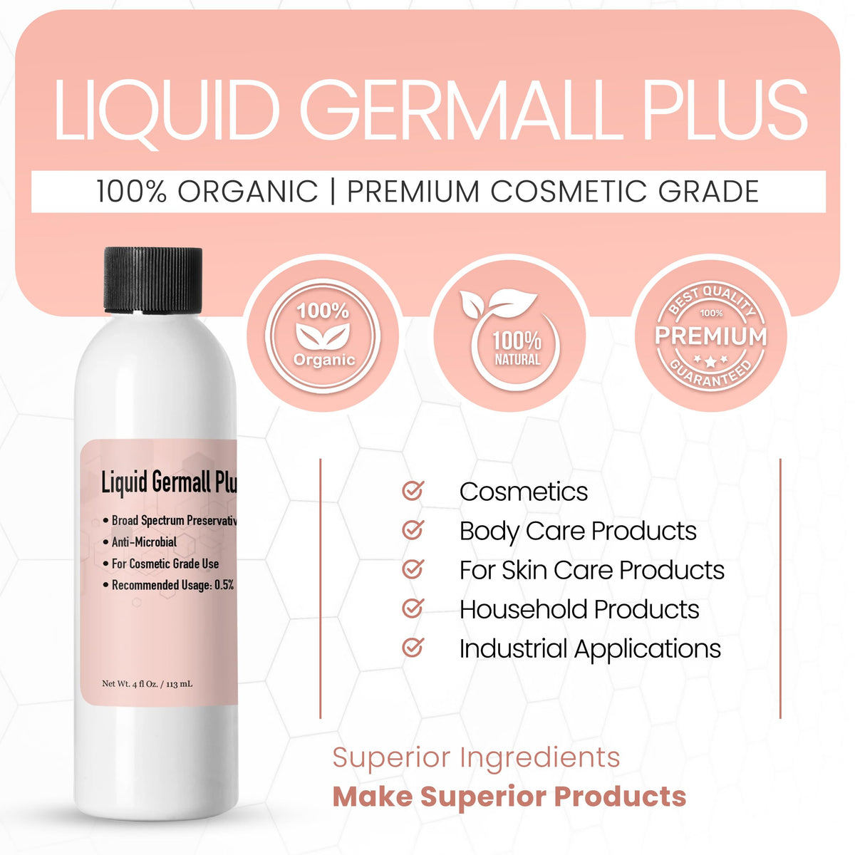 Germall Plus emulsion preservation supports lotion stability