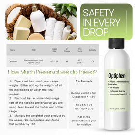 Finished product pack with Optiphen boosts shelf-life consistency.