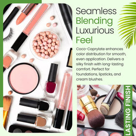 Talsen Coco Caprylate Oil body lotion mixing scene suggests luxurious non-greasy feel