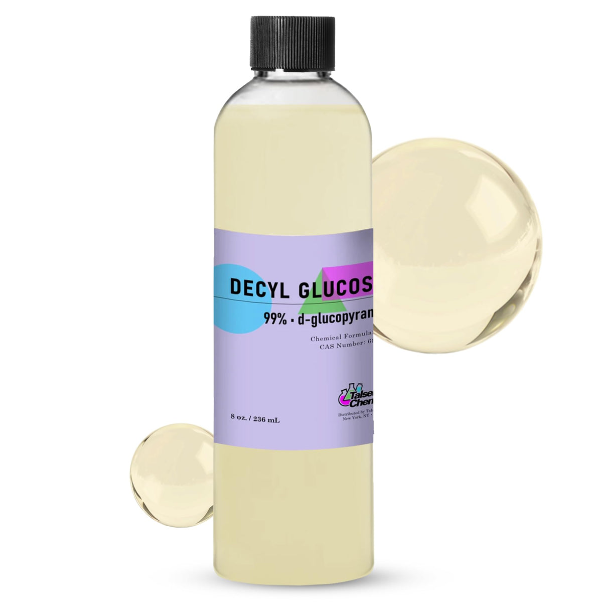 Talsen Decyl Glucoside foam pour demonstrates rich, gentle lather suitable for delicate formulations.
