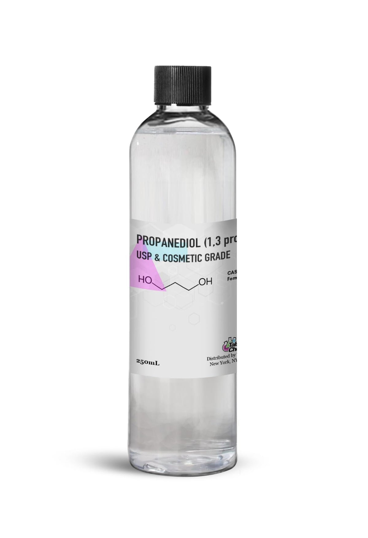 Talsen Propanediol PDO bottle 250 mL for cosmetic formulation and easy handling.