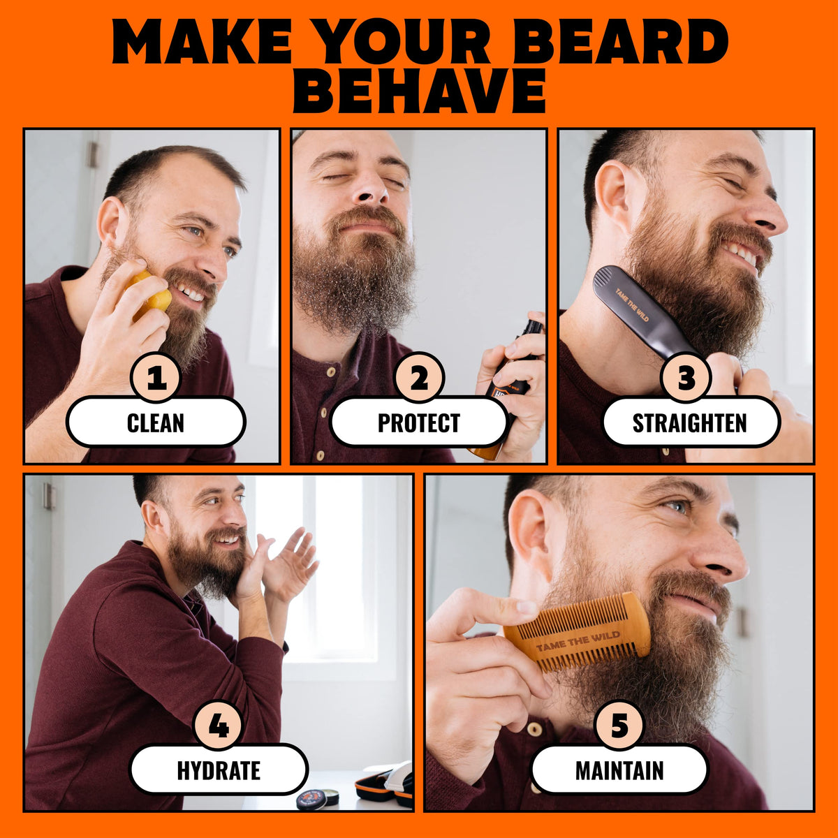 Tame the Wild beard balm smoothing strands and soothing itch