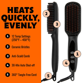 TAME THE WILD pearwood comb detangling beard with even distribution