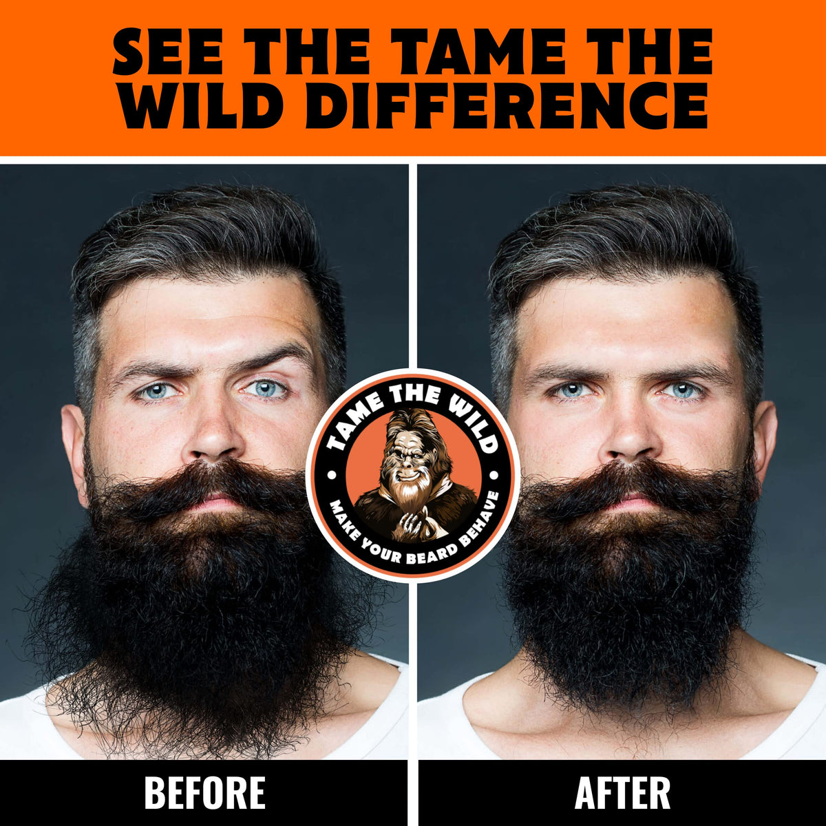 Tame the Wild wooden comb gliding through beard for even distribution