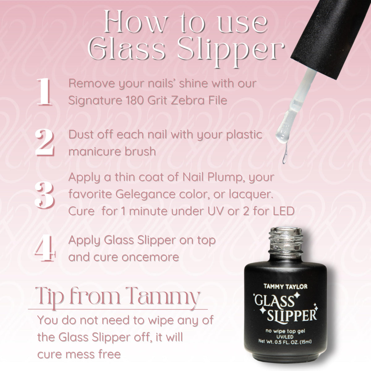 Tammy Taylor Glass Slipper top coat brush applying smooth finish
