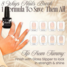 Tammy Taylor Plump Builder Gel glossy salon finish after cure