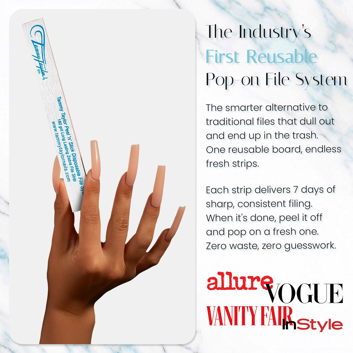 Tammy Taylor reusable washable nail files designed for long-lasting use