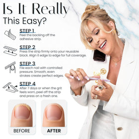 Tammy Taylor zebra stick filers shown for nail art shaping and sanding