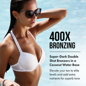 Tan Asz U Yachts Shots advanced coconut water base bottle promotes hydrated tone