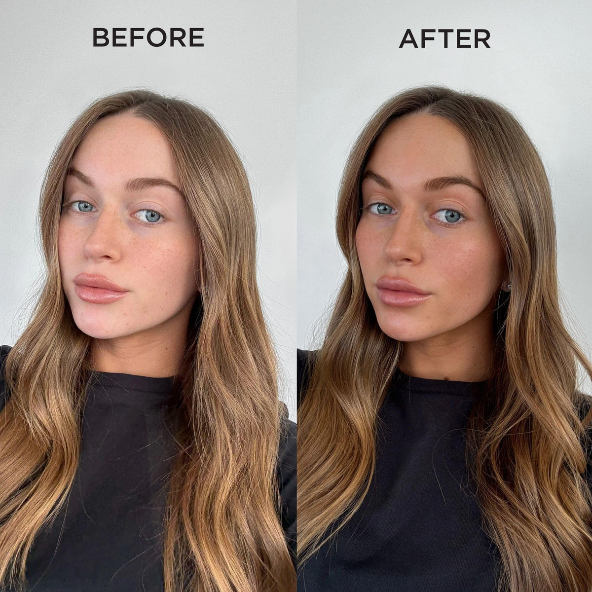 Tan-Luxe The Illuminator serum pump demonstrates controlled nightly application.