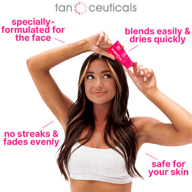 Tanceuticals no-streak finish with natural-looking color on skin.