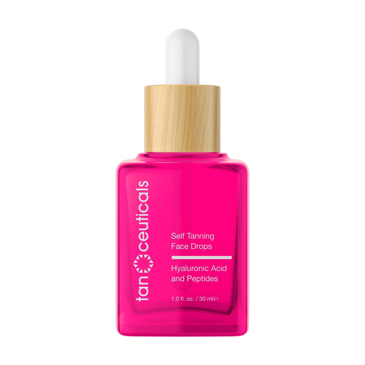 Tanceuticals Self-Tanning Drops bottle pours for gradual color customization.