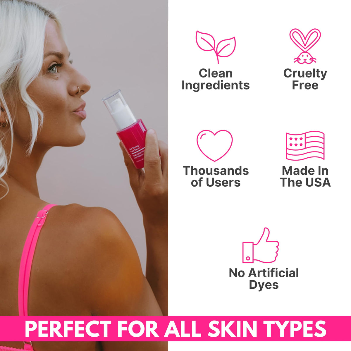 Compact 1 oz bottle and packaging of Tanceuticals Self Tanning Face Serum.
