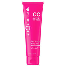 Tanceuticals Ultra Dark bottle close-up for a smooth, even glow.