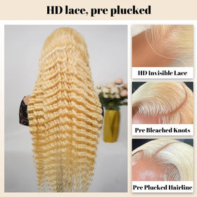 Tanduca 613 lace front wig with 200 percent density adds fuller volume.