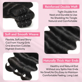 Tandulo 100% Brazilian Remy hair for natural movement and shine.
