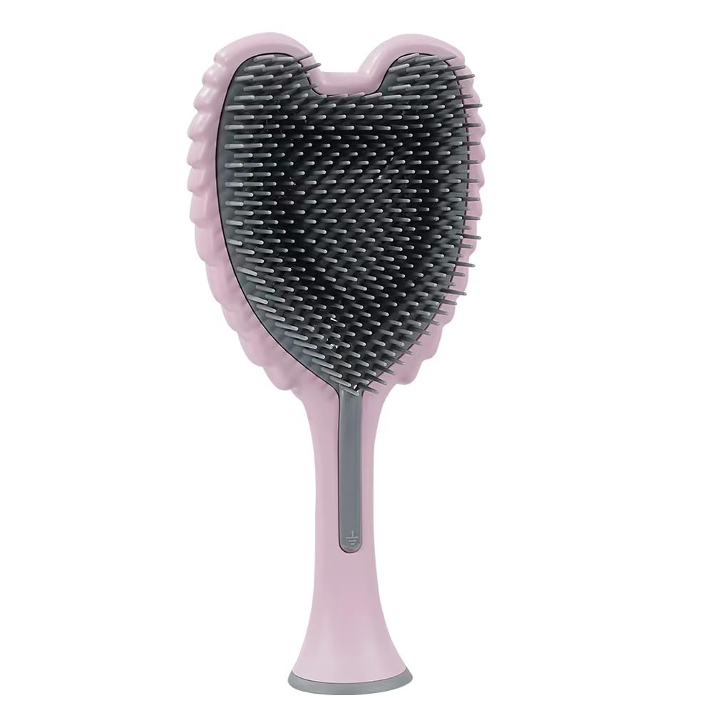 Tangle Angel anti-static strip reduces flyaways during brushing sessions.