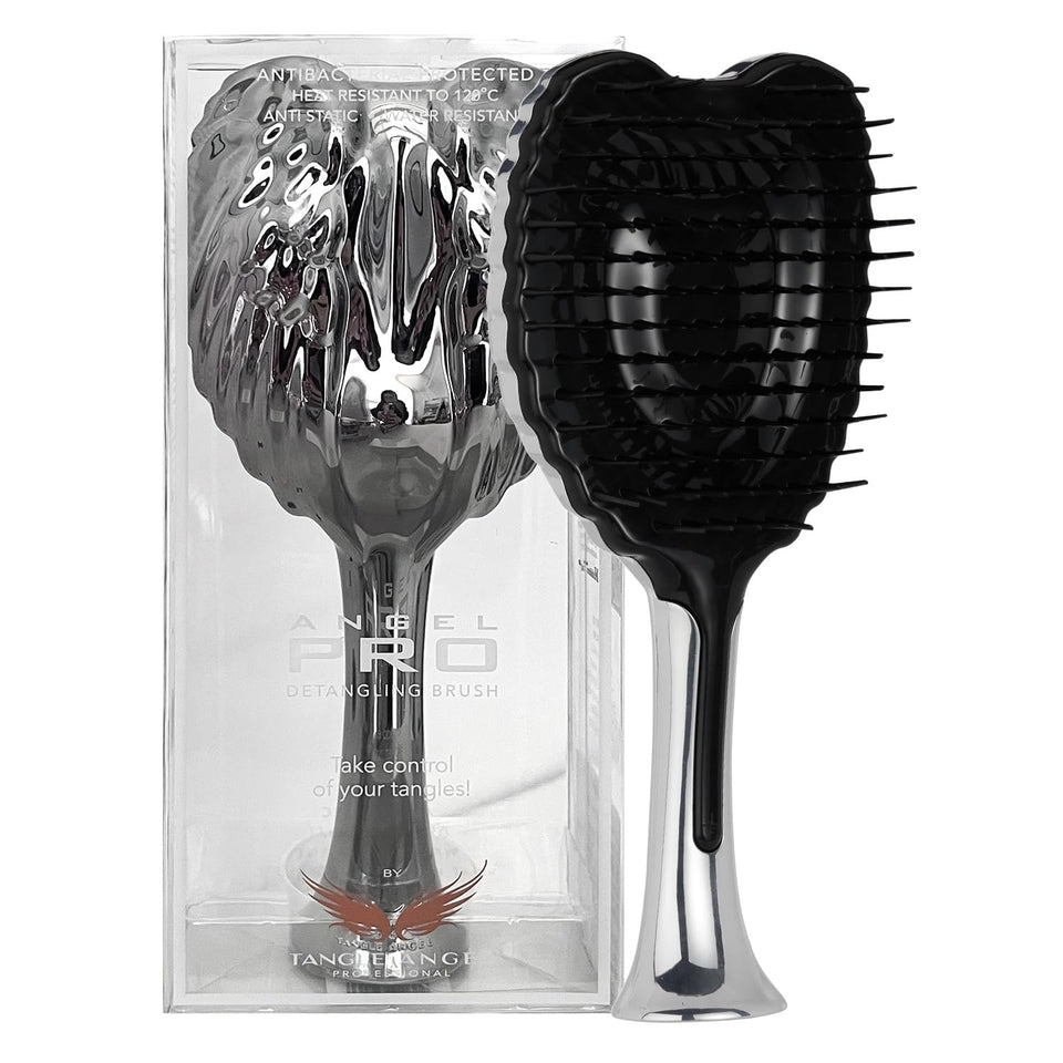 Tangle Angel detangling brush with soft bristles smooths knots for all hair types