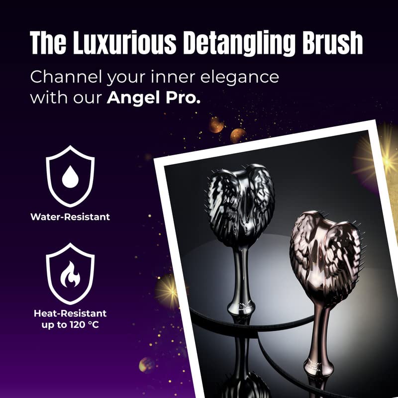 Tangle Angel heat-resistant brush safe up to 120°C for styling