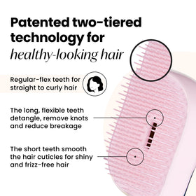 Tangle Teezer Compact Styler two-tier teeth for smooth detangling