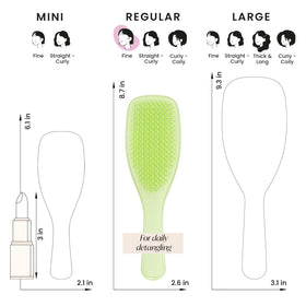 Tangle Teezer Matcha Green color-treated, fine hair-friendly detangler for daily use.