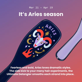 Aries artwork and short teeth smooth strands for frizz control